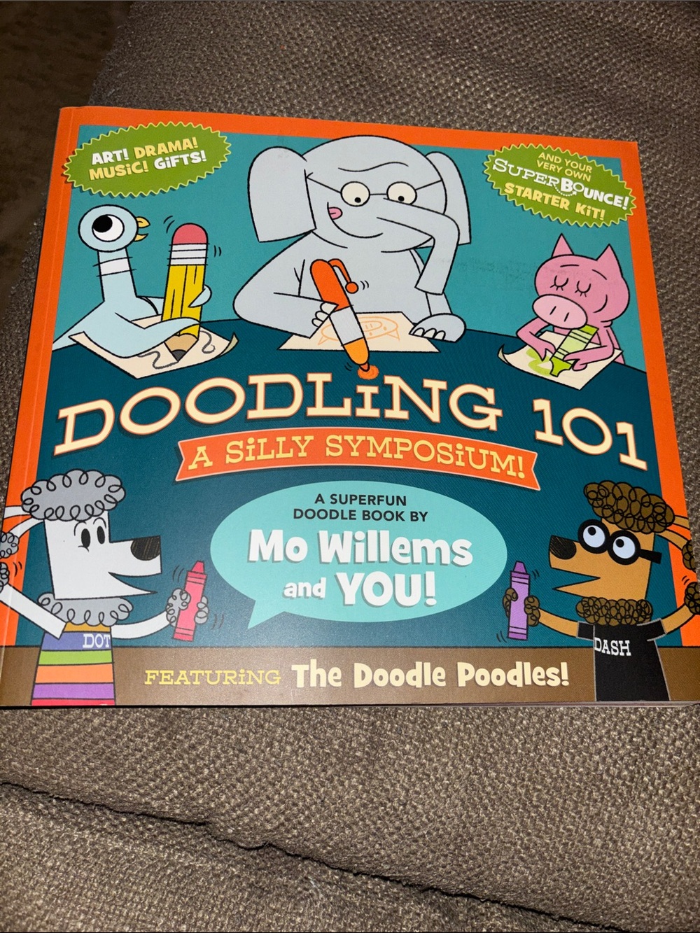 Mo Willems Doodling 101 Kids Activity Book - Blue/Orange NEVER USED
